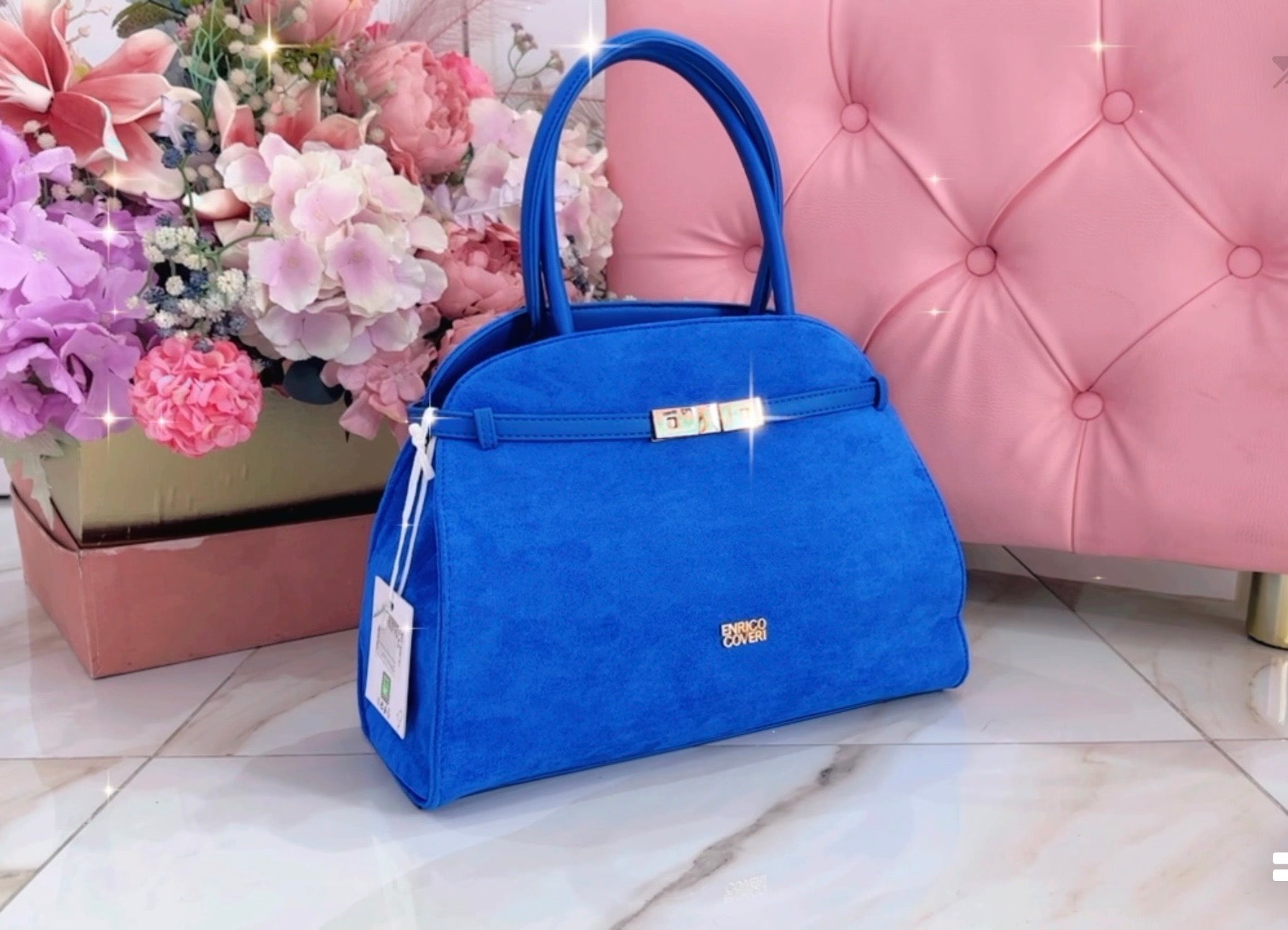 Maxi Bag Blu in Velluto