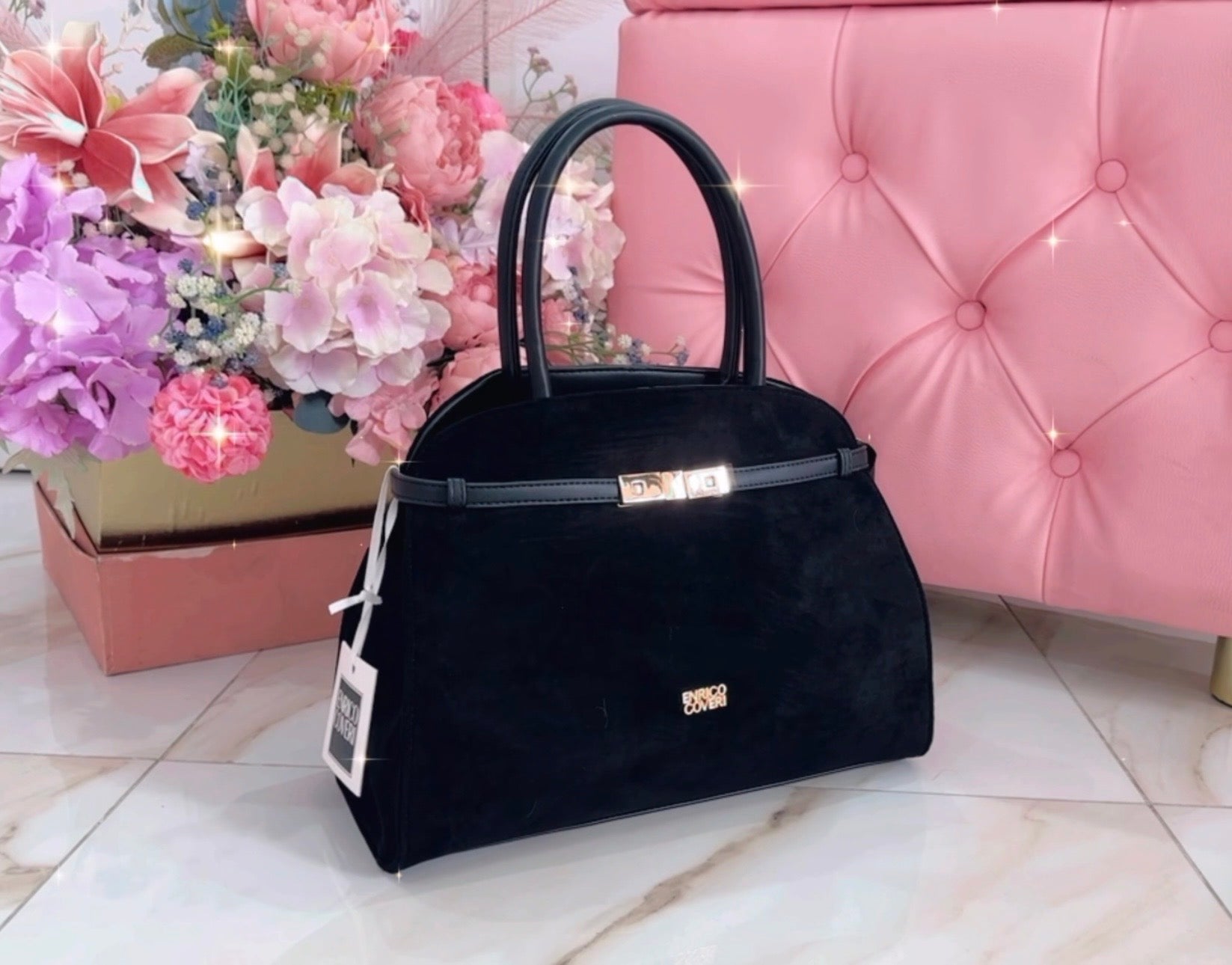 Maxi Bag Nera in Velluto