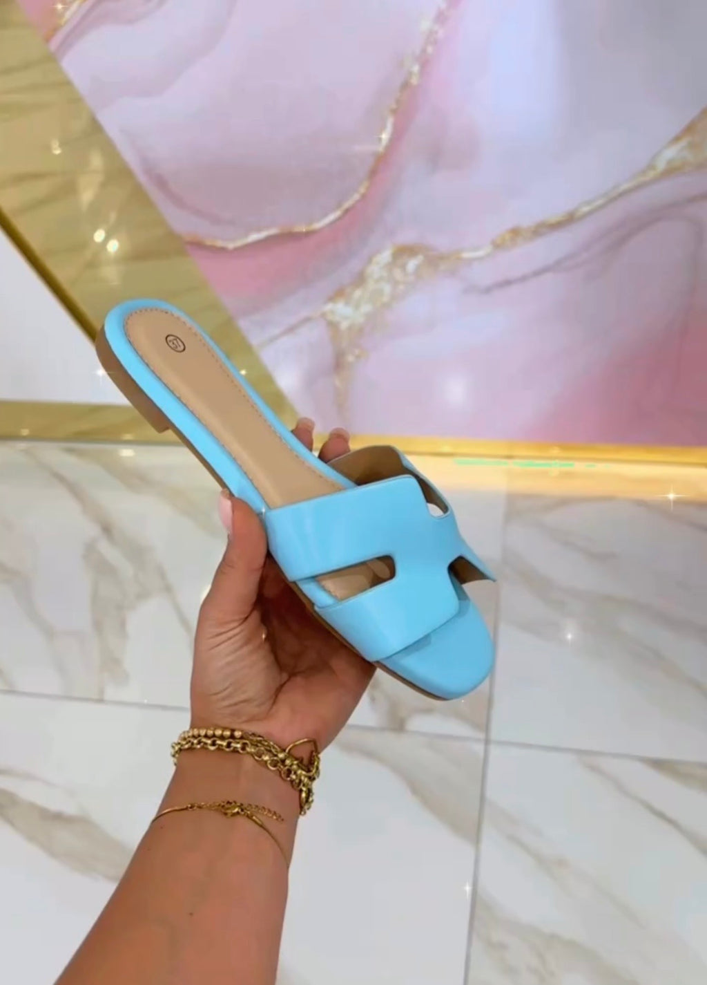 Ciabatte Hermès Azzurre