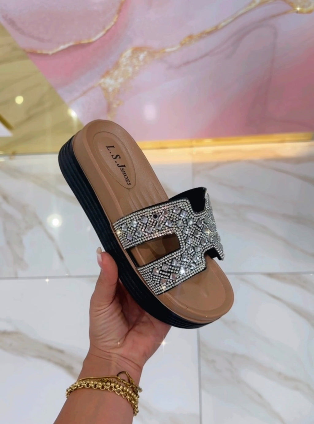 Ciabatte Hermès Platform Nere
