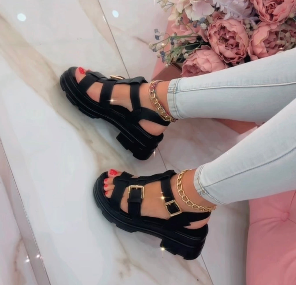 Sandali Platform Neri