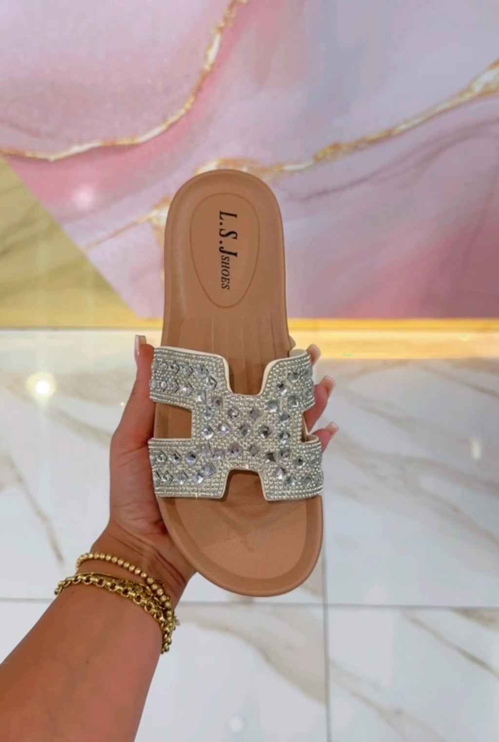 Ciabatte Hermès Platform Beige