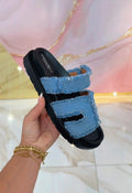 Ciabatte Hermès Denim Blue