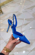 Décolleté Blu Strass