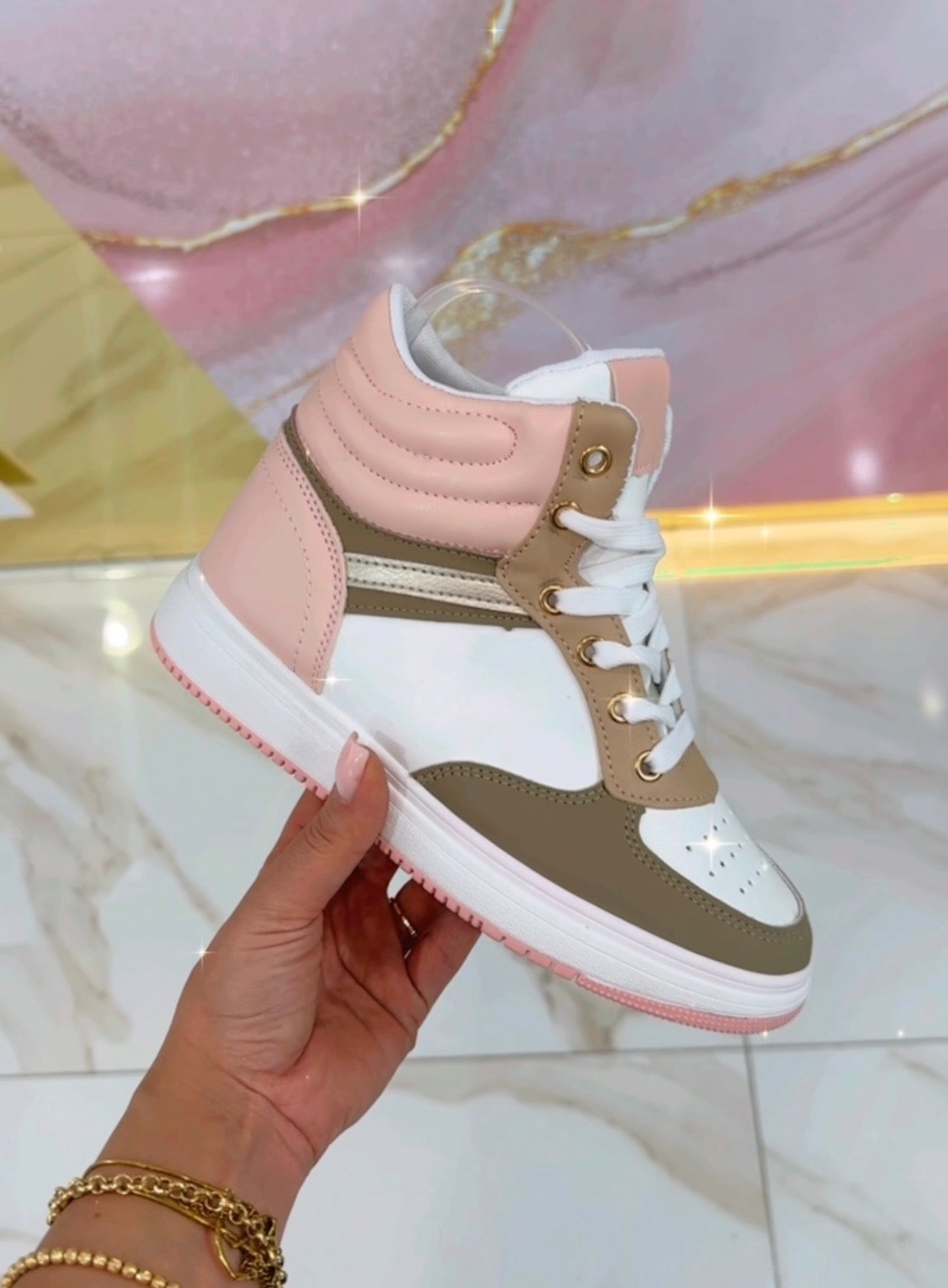 Sneakers Blush Collo Alto