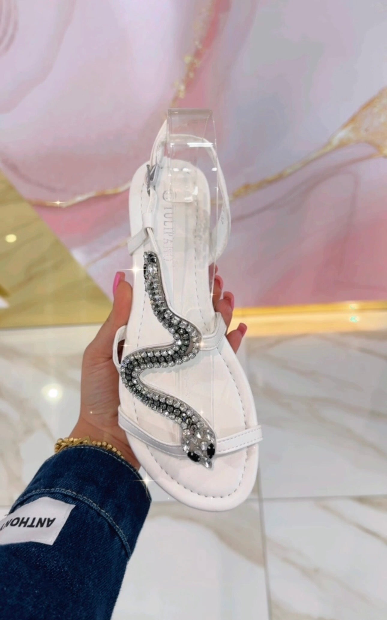 Sandali Gioiello 🐍 Bianchi