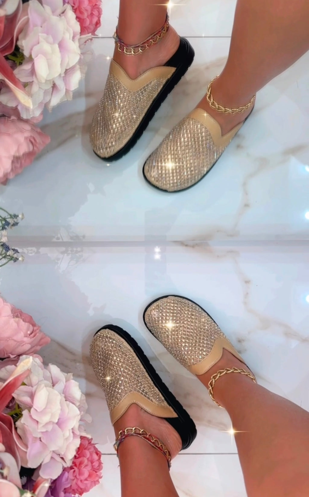 Ciabatte Birk Aura Gold