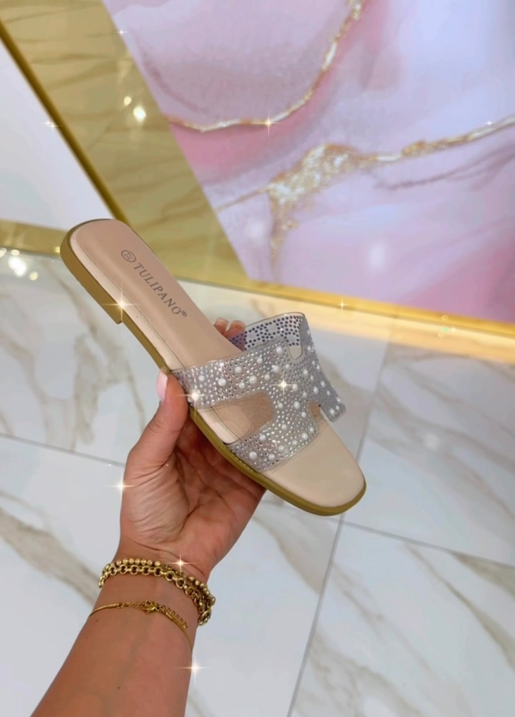 Ciabatte Hermès Trasparenti Strass