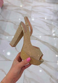 Sandali Oro con Plateau