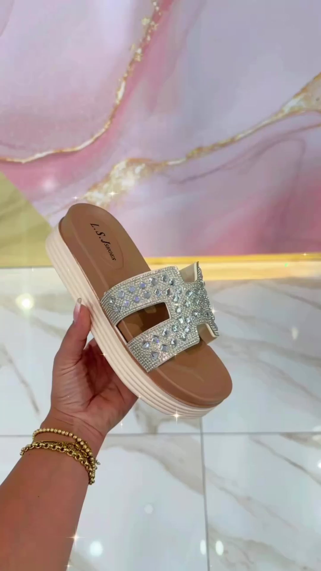 Ciabatte Hermès Platform Beige